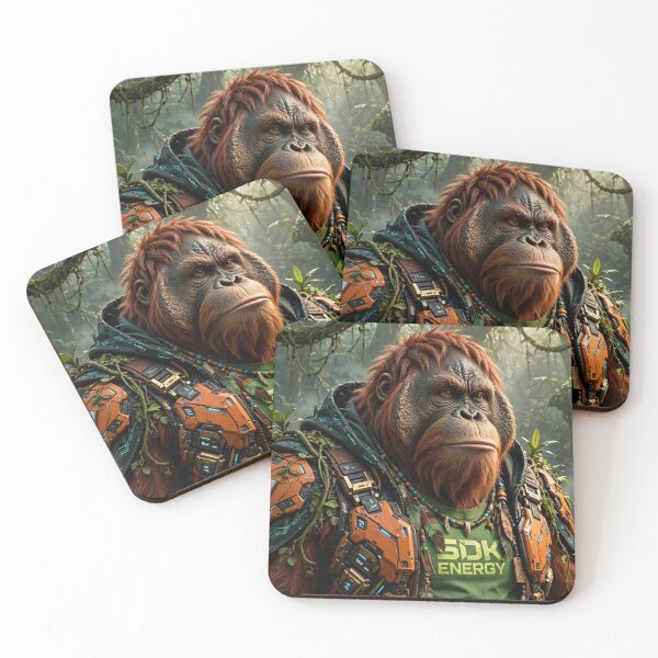 Item preview, AnimalVersum Orangutan – Cyberpunk Jungle Mystic Sci-Fi Art designed and sold by SDKENERGY.