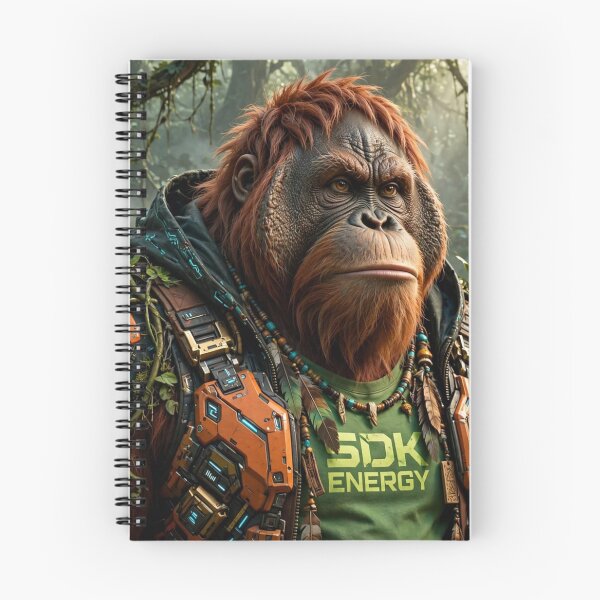Item preview, AnimalVersum Orangutan – Cyberpunk Jungle Mystic Sci-Fi Art designed and sold by SDKENERGY.