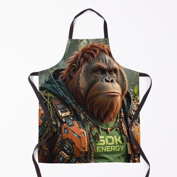 Item preview, AnimalVersum Orangutan – Cyberpunk Jungle Mystic Sci-Fi Art designed and sold by SDKENERGY.