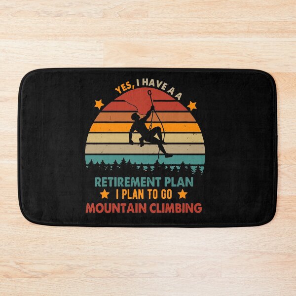 Item preview, Yes I Have A Retirement Plan I Plan To Go Climbing - Rock Climber Retro Art designed and sold by BendyBeasts.