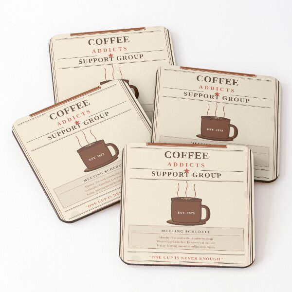 Item preview, Coffee Addicts Support Group Retro Vintage  T-Shirt Funny Coffee Lover Gift Caffeine  Humor Tee Established 1973 designed and sold by BhavyaMR.