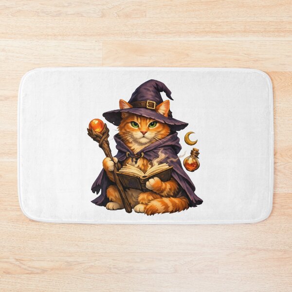 Item preview, Orange Wizard Cat – Premium Fantasy Feline Illustration designed and sold by builtforyou.