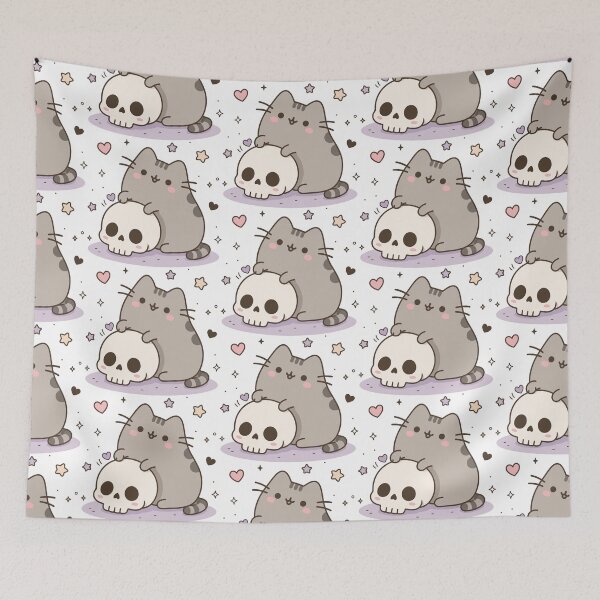 Item preview, cat play with skull designed and sold by daenarys123.