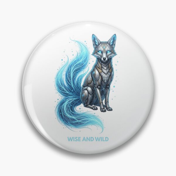 Item preview, Wise and Wild — Cyber Fox Kitsune Art designed and sold by CalmFrameArt.