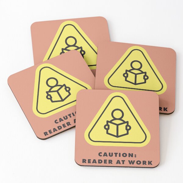 Item preview, Caution Reader at Work – Funny Bookworm Warning Sign Gift for Book Lovers designed and sold by Hello Hobbies.