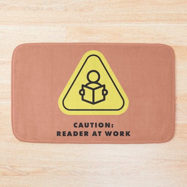 Item preview, Caution Reader at Work – Funny Bookworm Warning Sign Gift for Book Lovers designed and sold by Hello Hobbies.