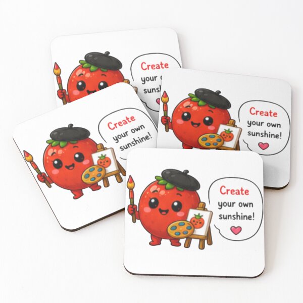Item preview, Cute Kawaii Strawberry Artist – Create Your Own Sunshine designed and sold by DailyDoodlesBySumbul.