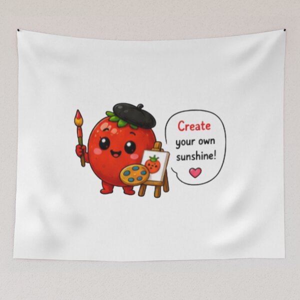 Item preview, Cute Kawaii Strawberry Artist – Create Your Own Sunshine designed and sold by DailyDoodlesBySumbul.