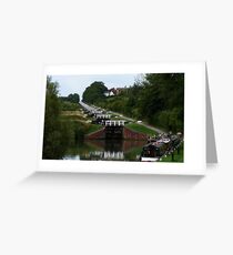 Caen Hill Locks, Devizes, Wiltshire, England Greeting Card