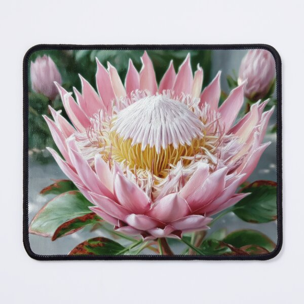 Item preview, Pink King Protea Oil Painting | South African Floral Wall Art | Botanical Flower Print | Cottagecore Home Decor designed and sold by Artforhorse.