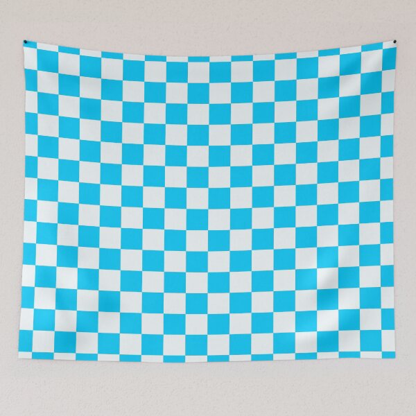 Item preview, Sky Blue and White Chequered Pattern designed and sold by Jeallan Designs.