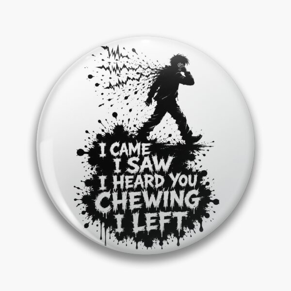Item preview, I Came I Saw I Heard You Chewing I Left Ink Splatter Silhouette Art Sarcastic Office Humor Gift for Coworkers designed and sold by Nightarel.