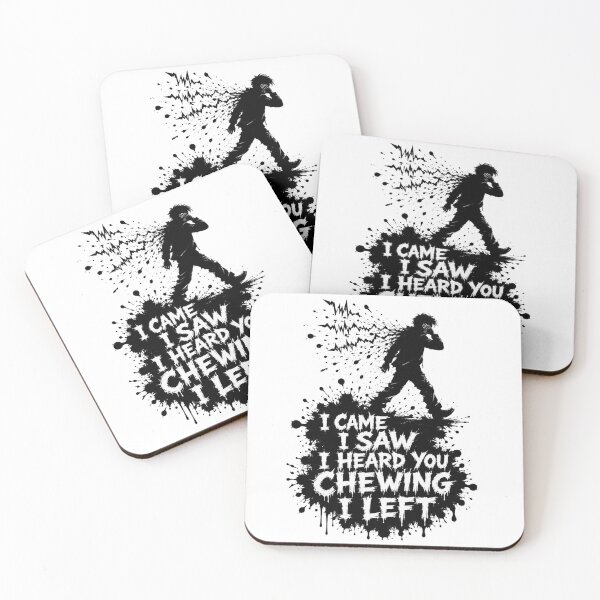 Item preview, I Came I Saw I Heard You Chewing I Left Ink Splatter Silhouette Art Sarcastic Office Humor Gift for Coworkers designed and sold by Nightarel.