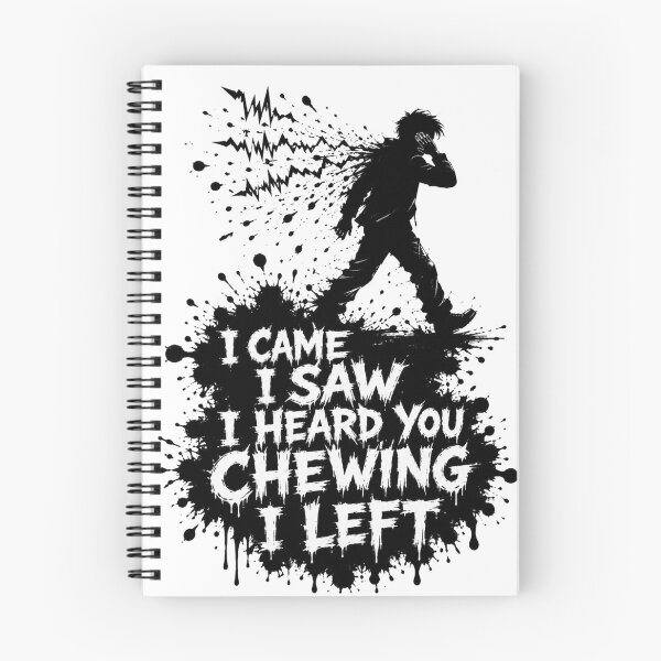 Item preview, I Came I Saw I Heard You Chewing I Left Ink Splatter Silhouette Art Sarcastic Office Humor Gift for Coworkers designed and sold by Nightarel.