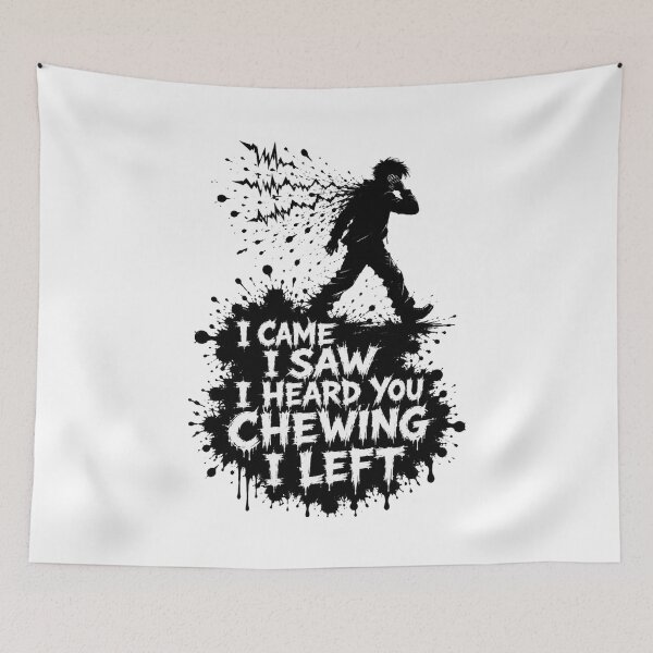 Item preview, I Came I Saw I Heard You Chewing I Left Ink Splatter Silhouette Art Sarcastic Office Humor Gift for Coworkers designed and sold by Nightarel.