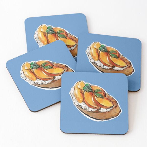 Item preview, Peach Toast Sticker, Cute Breakfast Sticker, Hand-Drawn Toast Illustration, Laptop Sticker, Water Bottle Sticker, Cafe Lover Gift designed and sold by SoftCrumbs Café.