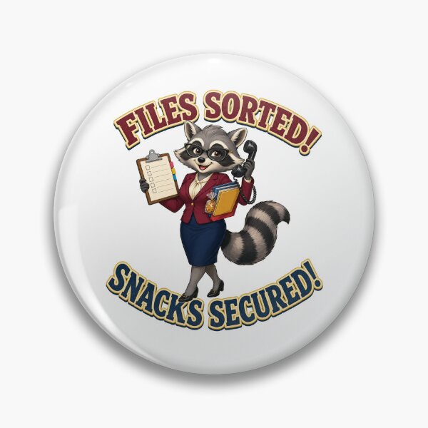 Item preview, Funny Raccoon Secretary Files and Snacks Design designed and sold by Kolibra.