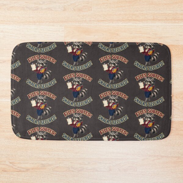 Item preview, Funny Raccoon Secretary Files and Snacks Design designed and sold by Kolibra.