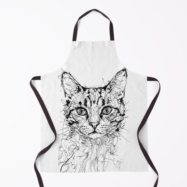 Item preview, Cat Sketch Ink Line Art Portrait designed and sold by caracatita75.