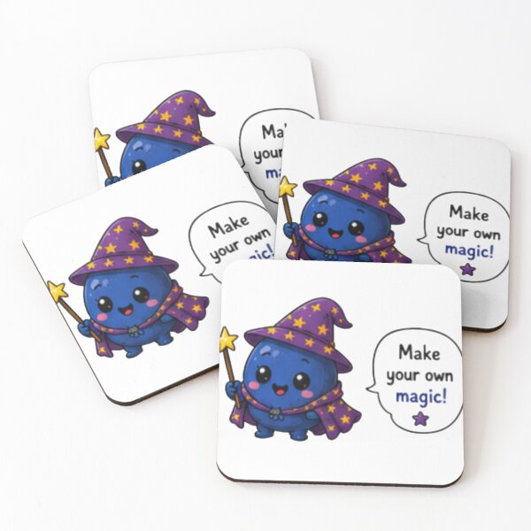 Item preview, Cute Kawaii Wizard Blueberry – Make Your Own Magic designed and sold by DailyDoodlesBySumbul.