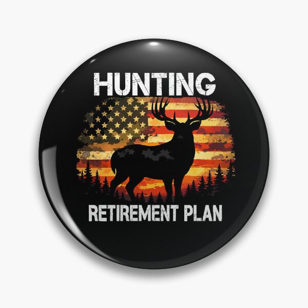 Item preview, Hunting Retirement Plan - Patriotic American Flag Deer Hunter Art designed and sold by BendyBeasts.