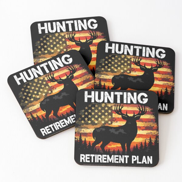 Item preview, Hunting Retirement Plan - Patriotic American Flag Deer Hunter Art designed and sold by BendyBeasts.
