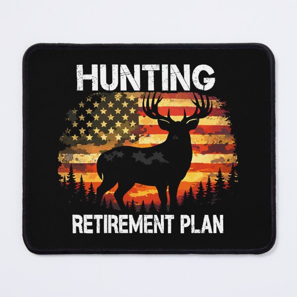 Item preview, Hunting Retirement Plan - Patriotic American Flag Deer Hunter Art designed and sold by BendyBeasts.