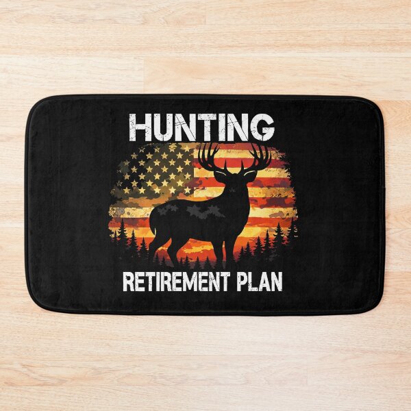 Item preview, Hunting Retirement Plan - Patriotic American Flag Deer Hunter Art designed and sold by BendyBeasts.