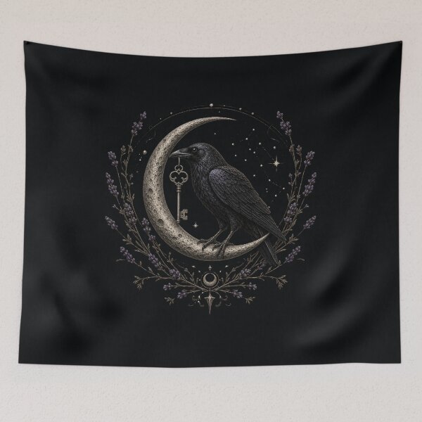 Item preview, Raven Moon and Silver Key designed and sold by PixelToPress.