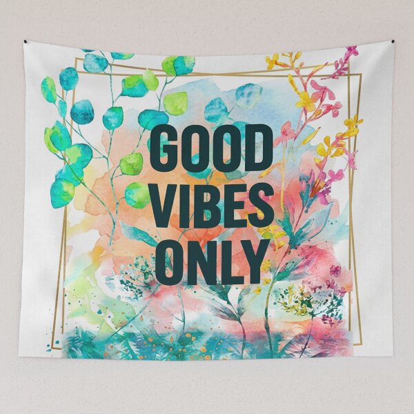 Item preview, Good Vibes Only - Botanical Collage Typography designed and sold by Simplybe1.