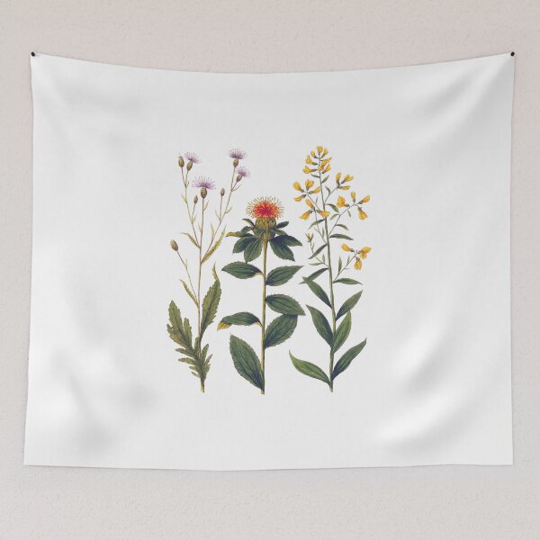 Item preview, Vintage Botanical Wildflower Bouquet for Nature Lovers designed and sold by AntiqueImages.