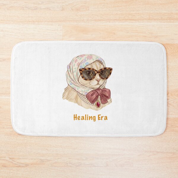 Item preview, Healing Era Cat | Funny Self Care Kitty with Margarita | Fluffy Cat Aesthetic designed and sold by SoftPawsAtelier.