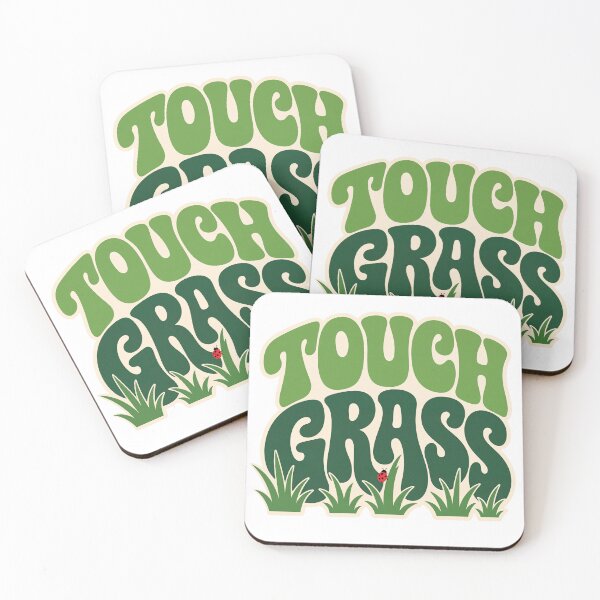 Item preview, Touch Grass Funny Meme Typography designed and sold by Fakhim95.
