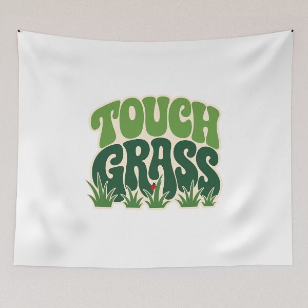 Item preview, Touch Grass Funny Meme Typography designed and sold by Fakhim95.