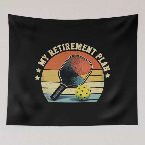 Item preview, Pickleball Is My Retirement Plan - Retro Vintage Paddles Art designed and sold by BendyBeasts.