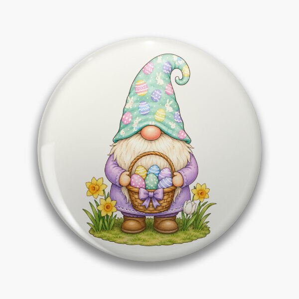 Item preview, Easter Gnome with Pastel Egg Basket designed and sold by Victor Shadehorn.