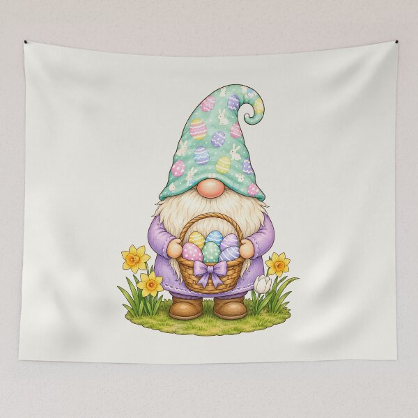 Item preview, Easter Gnome with Pastel Egg Basket designed and sold by Victor Shadehorn.