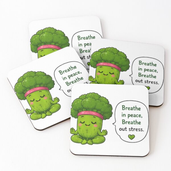 Item preview, Cute Kawaii Meditating Broccoli – Breathe In Peace designed and sold by DailyDoodlesBySumbul.