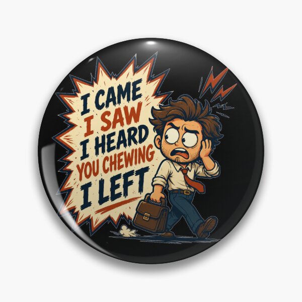 Item preview, I Came I Saw I Heard You Chewing I Left Cartoon Office Escape Art Sarcastic Office Humor Gift for Coworkers designed and sold by Nightarel.