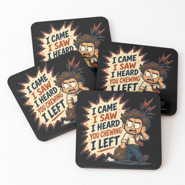 Item preview, I Came I Saw I Heard You Chewing I Left Cartoon Office Escape Art Sarcastic Office Humor Gift for Coworkers designed and sold by Nightarel.