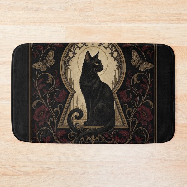 Item preview, Black Cat Gothic Keyhole designed and sold by PixelToPress.
