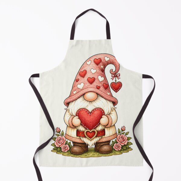 Item preview, Valentine Gnome Holding a Heart Among Roses designed and sold by Victor Shadehorn.