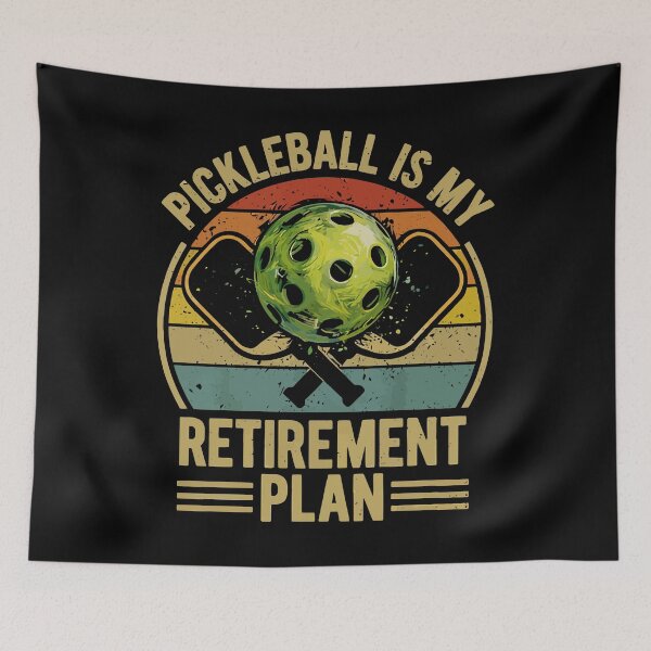 Item preview, Pickleball Is My Retirement Plan - Retro Vintage Paddles Art designed and sold by BendyBeasts.