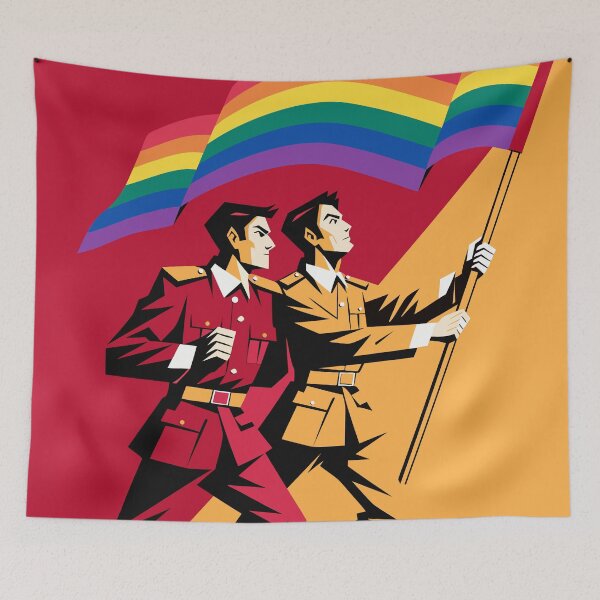 Item preview, Pride Flag Bearers – Bold Retro Propaganda LGBTQ Art designed and sold by gayishdesign.