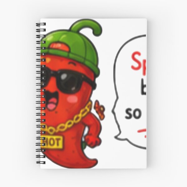 Item preview, Cool Kawaii Chili Pepper Rapper – Spicy But So Nice designed and sold by DailyDoodlesBySumbul.
