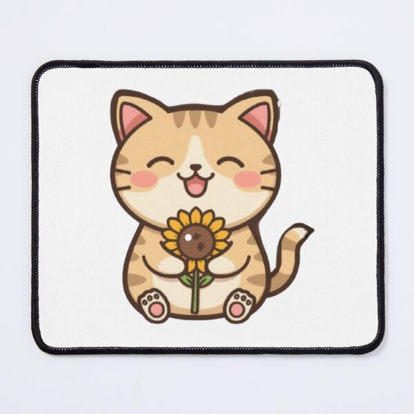 Item preview, Cute Cat Sunflower Kawaii designed and sold by PrintforDesign.