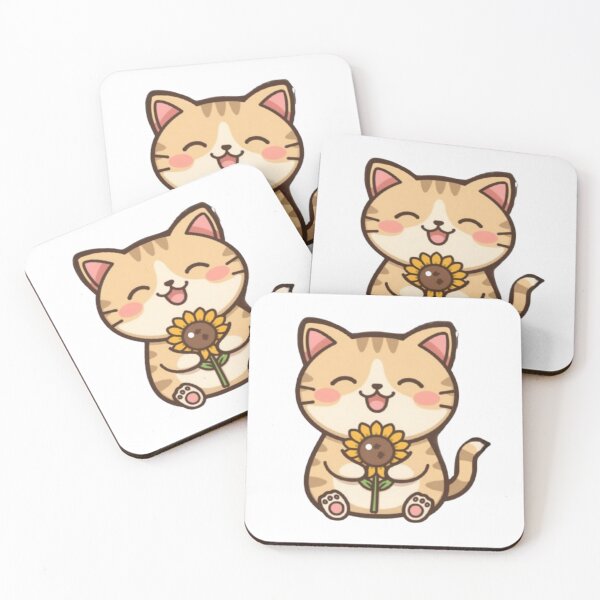 Item preview, Cute Cat Sunflower Kawaii designed and sold by PrintforDesign.