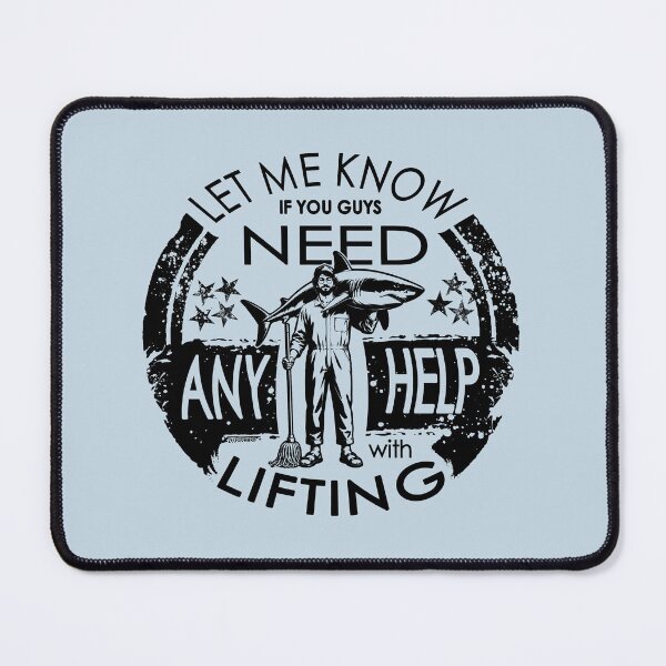Item preview, Anatoly- let me know if you need any help with lifting - zechjohns internet meme - mop deadlift and shark- black designed and sold by ZechJohnRB.