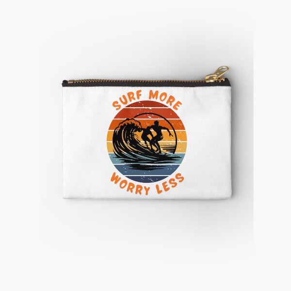 Item preview, Surf More Worry Less Retro Surfing | Vintage Sunset Wave Surfer Graphic | Beach Lover Gift designed and sold by Noble-Piece.