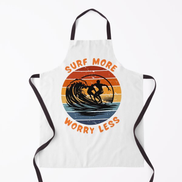 Item preview, Surf More Worry Less Retro Surfing | Vintage Sunset Wave Surfer Graphic | Beach Lover Gift designed and sold by Noble-Piece.